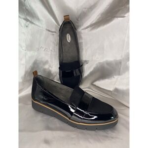 Dr. Scholls Be Energized Watson Womens Sz 6.5M Black Suede/Patent Leather Loafer